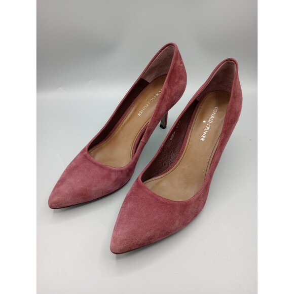 DONALD J PILNER Women's Treva 085 Burgundy Suede Pumps High Heel Career 8.5 M - Picture 5 of 11